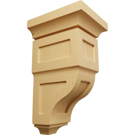 Ekena Millwork 5"W x 5 3/4"D x 10"H Medium Reyes Wood Corbel, Alder CORW05X05X10RYAL
